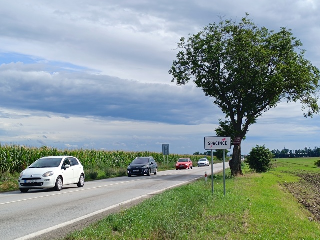 Špačince, cesta, nehody