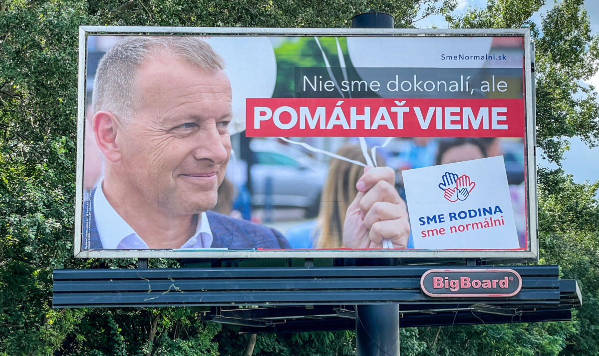 Billboard hnutia Sme rodina, august 2023