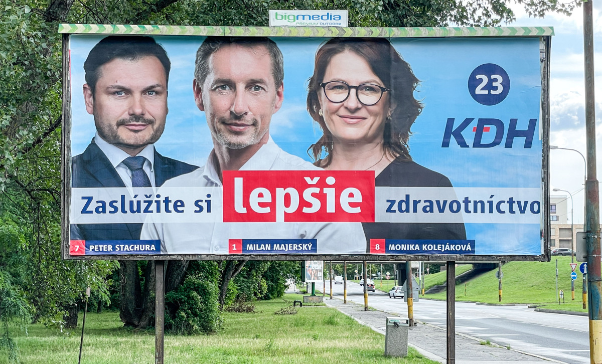 Billboard strany KDH, august 2023