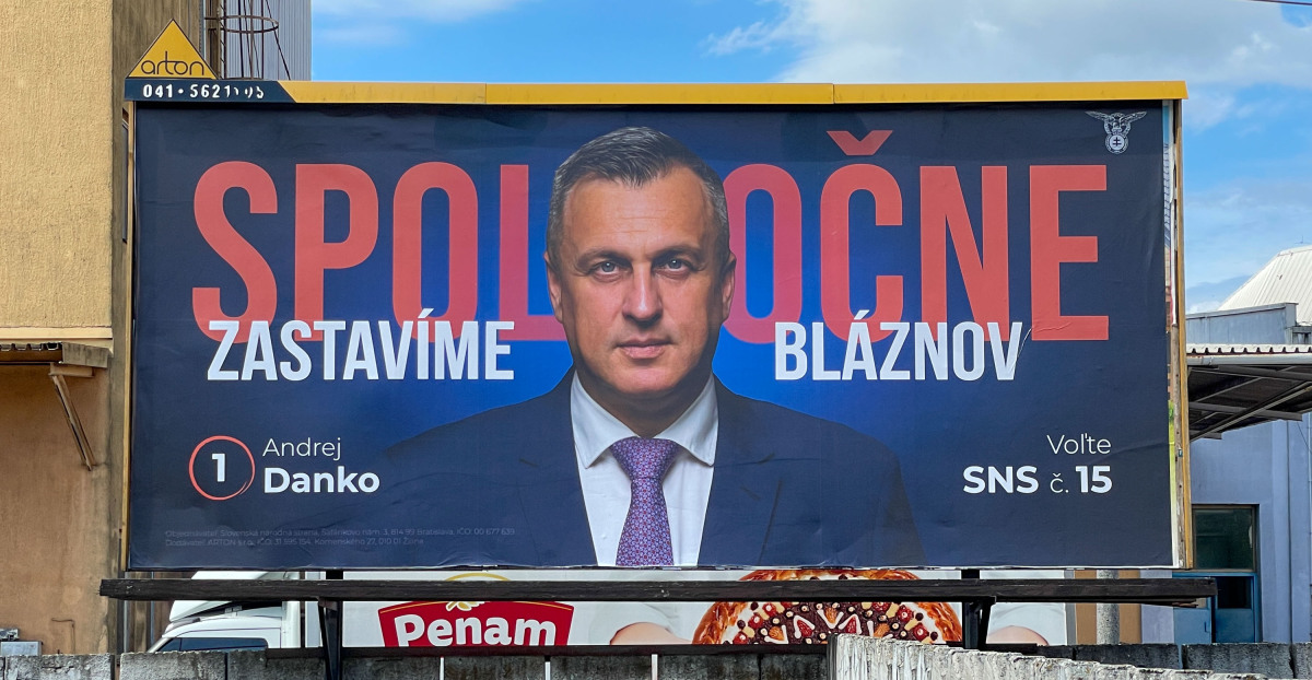 Billboard strany SNS, august 2023