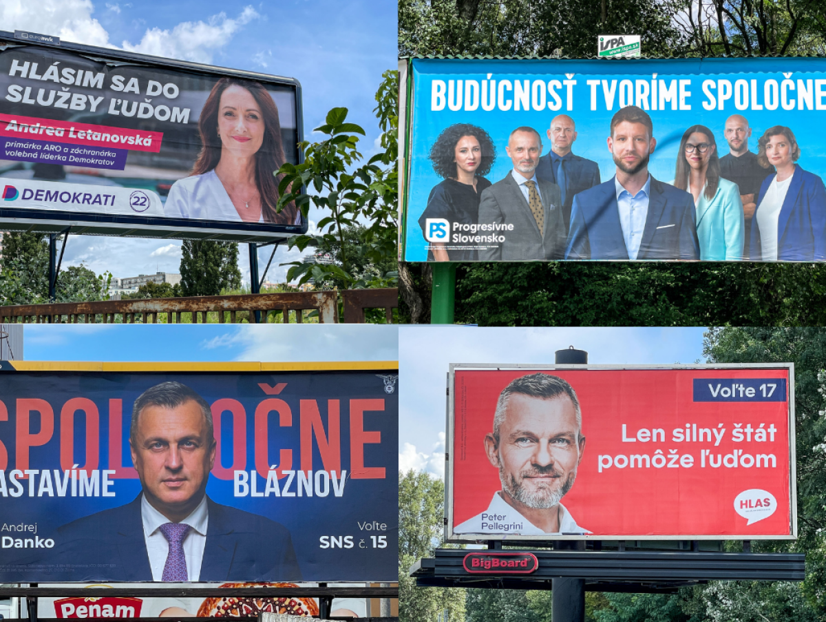 Billboardy politických strán pred voľbami 2023