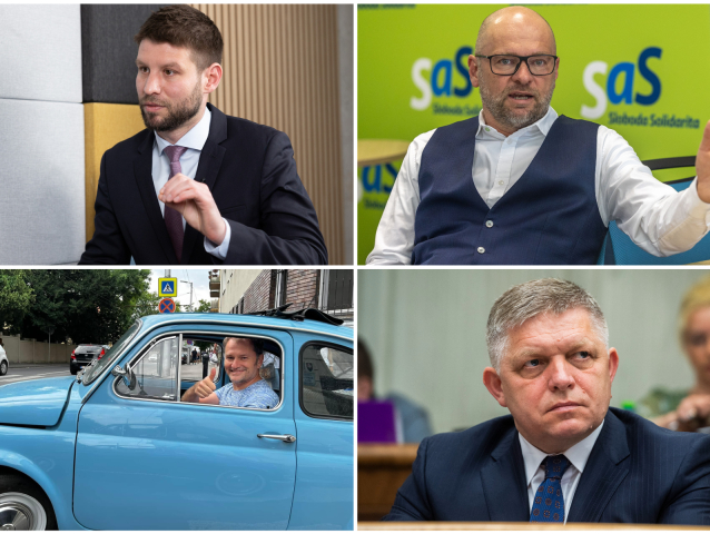 Michal Šimečka, Richard Sulík, Igor Matovič, Robert Fico
