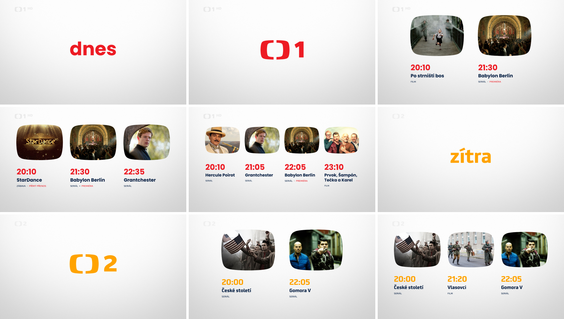 Facelift Českej televízie – denné menu.