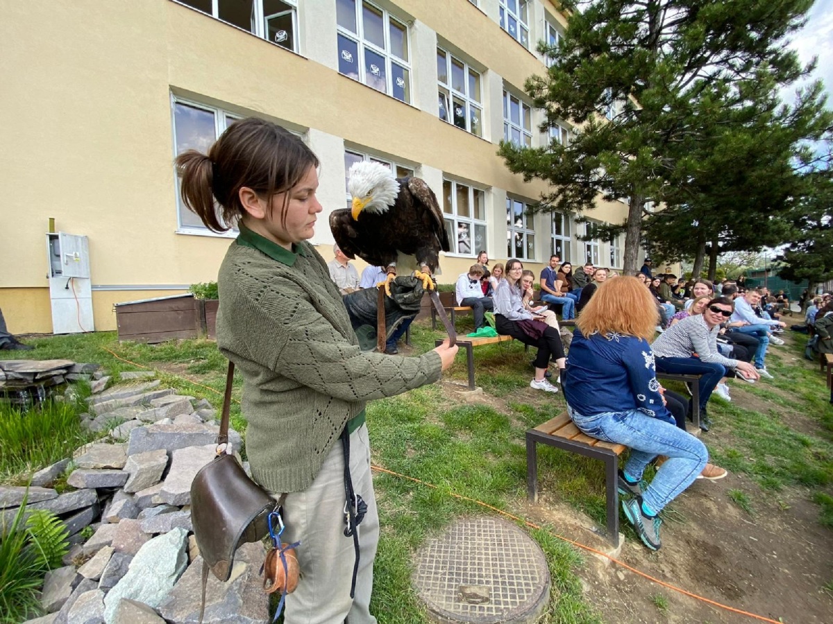 sokoliarske vystúpenie, škola, Štiavnické Bane