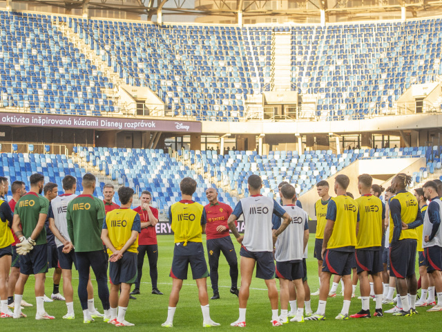 SR futbal kvalifikácia ME 2024 Portugalsko tréning BAX