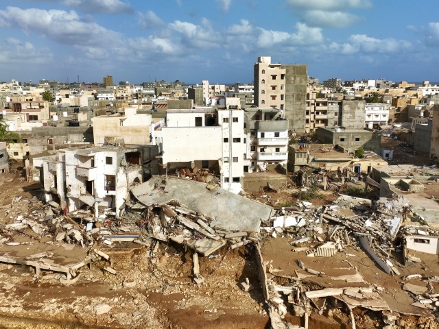 Líbya / Derna / Záplavy /