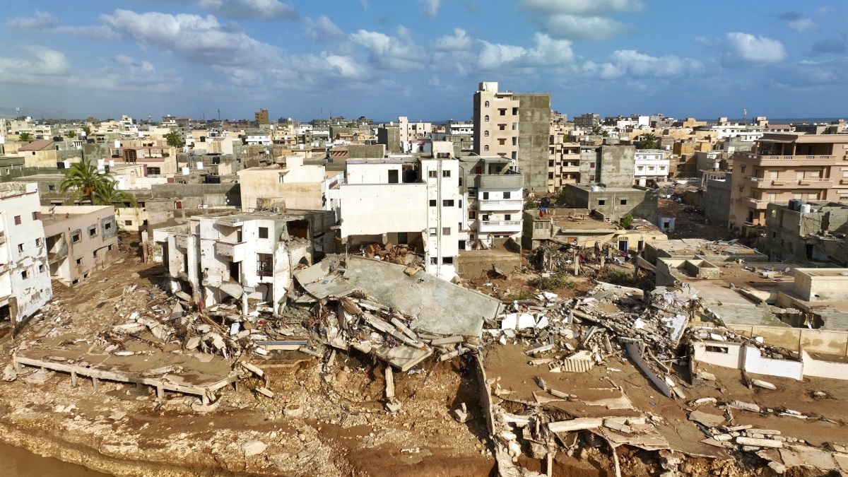 Líbya / Derna / Záplavy /