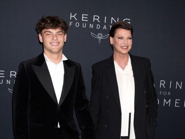 Linda Evangelista a jej syn Augustin James Evangelista