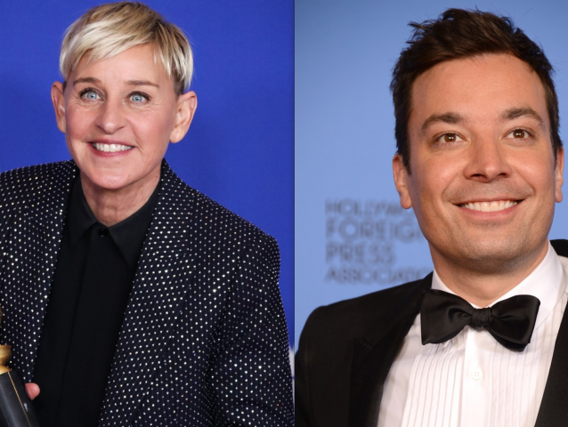 Ellen DeGeneresová a Jimmy Fallon.