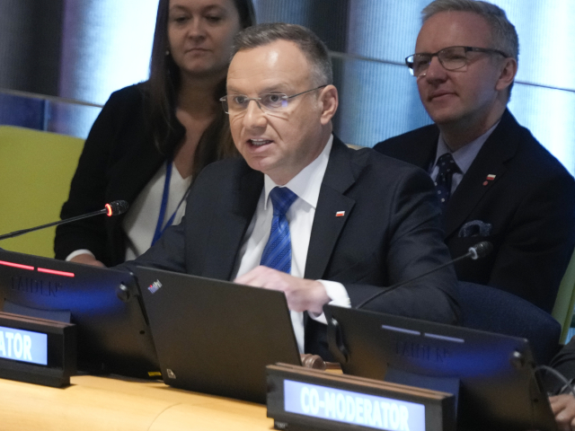 Poľský prezident Andrzej Duda na SDG summite počas Valného zhromaždenia OSN 18. septembra 2023 v New Yorku.
