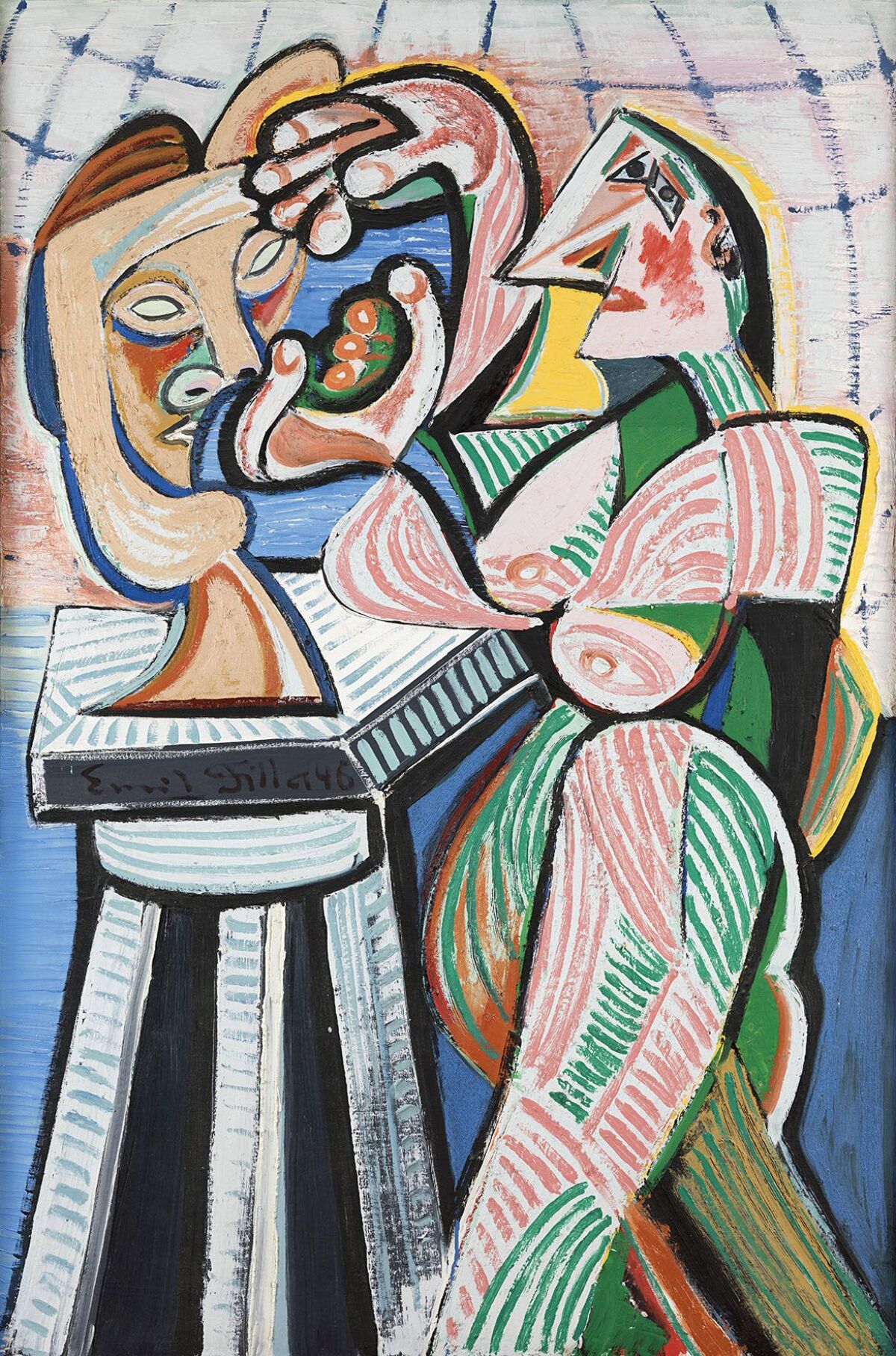 Emil Filla: Sochařka v atelieru (Sochařka)