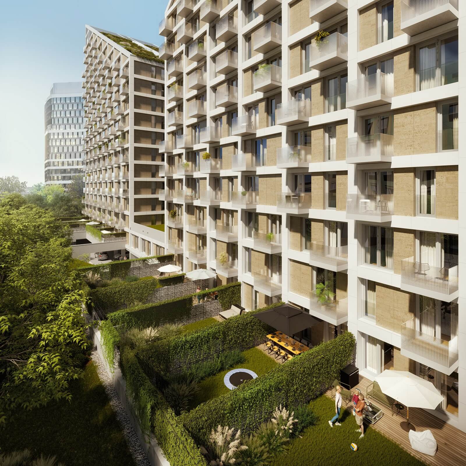V projekte Metropolis majú byty na prízemí predzáhradky s výmerou až viac ako 100 m2.