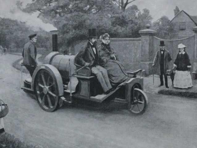 parné auto, parný automobil