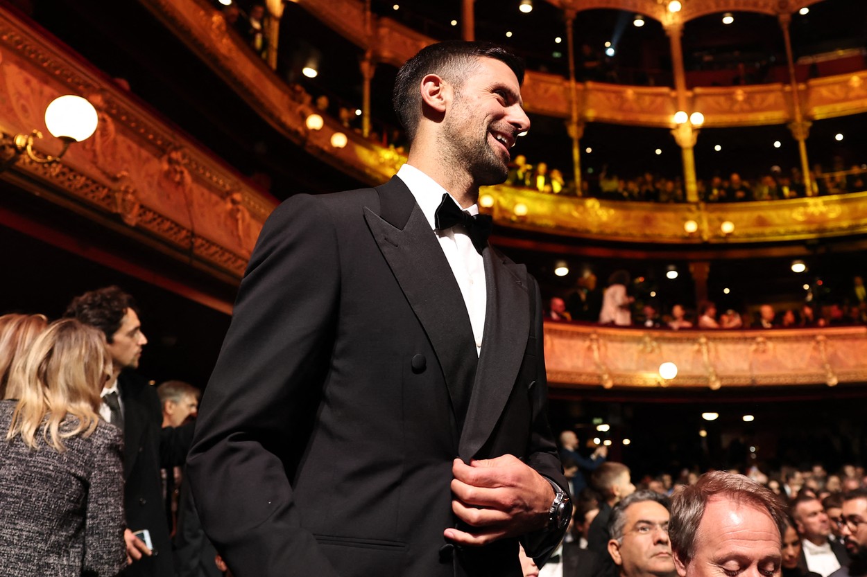 Novak Djokovič na prestížnom vyhlasovaní Zlatej lopty.