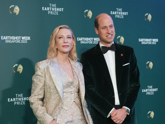 Britský princ William a austrálska herečka Cate Blanchett 