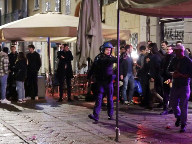 Taliansko Futbal LM AC PSG strety polícia zranení