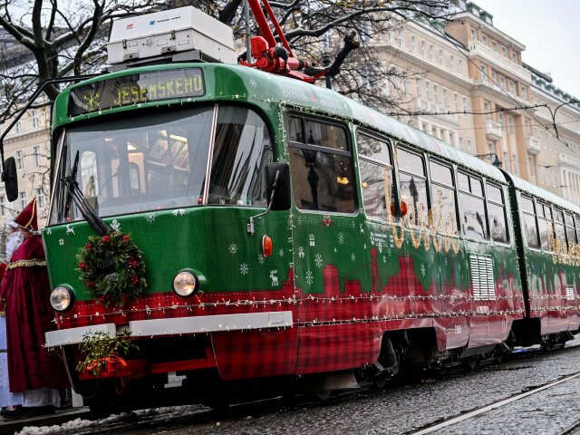 DPB vianočná električka jazda Bratislava