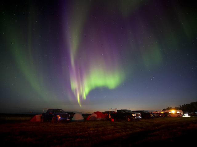 Canada, polárna žiara, Aurora Borealis