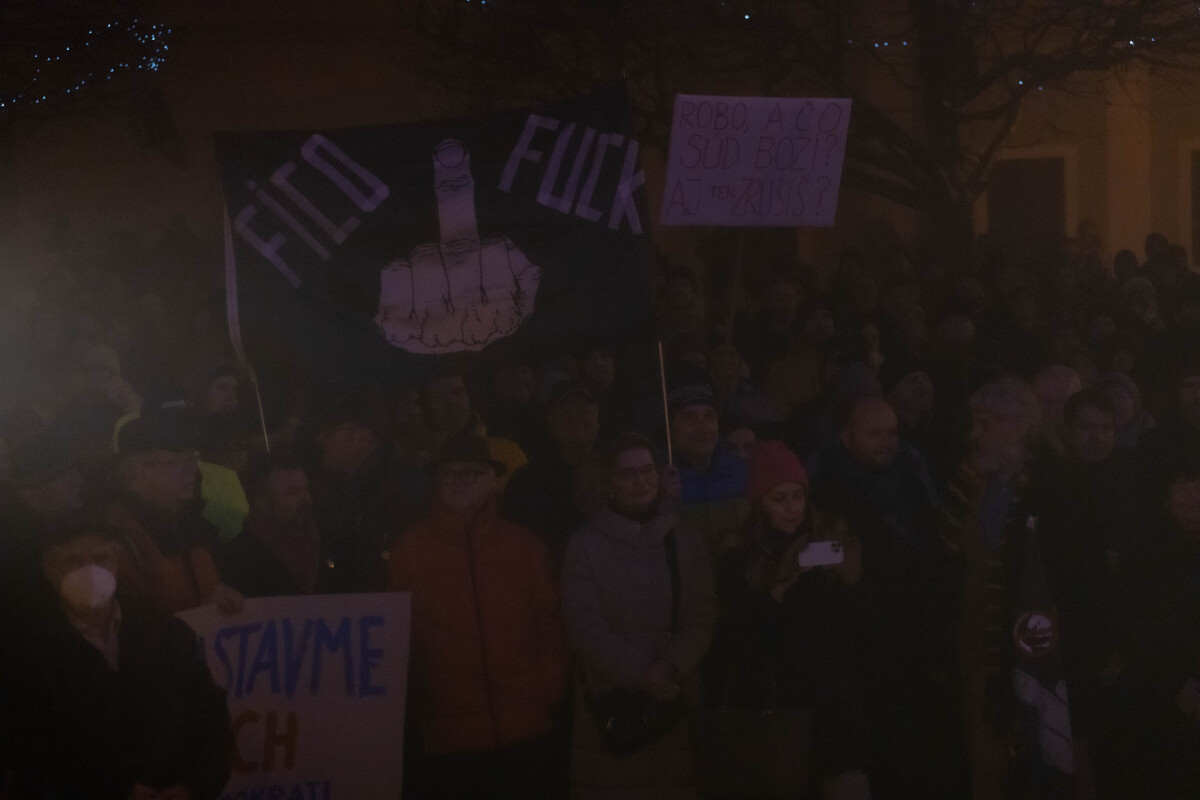 Protivládny protest v Trnave