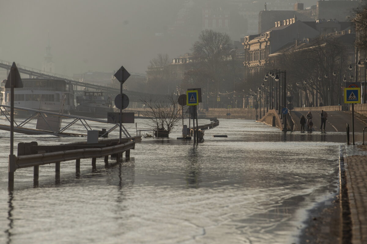 Zaplavená maďarská metropola Budapešť