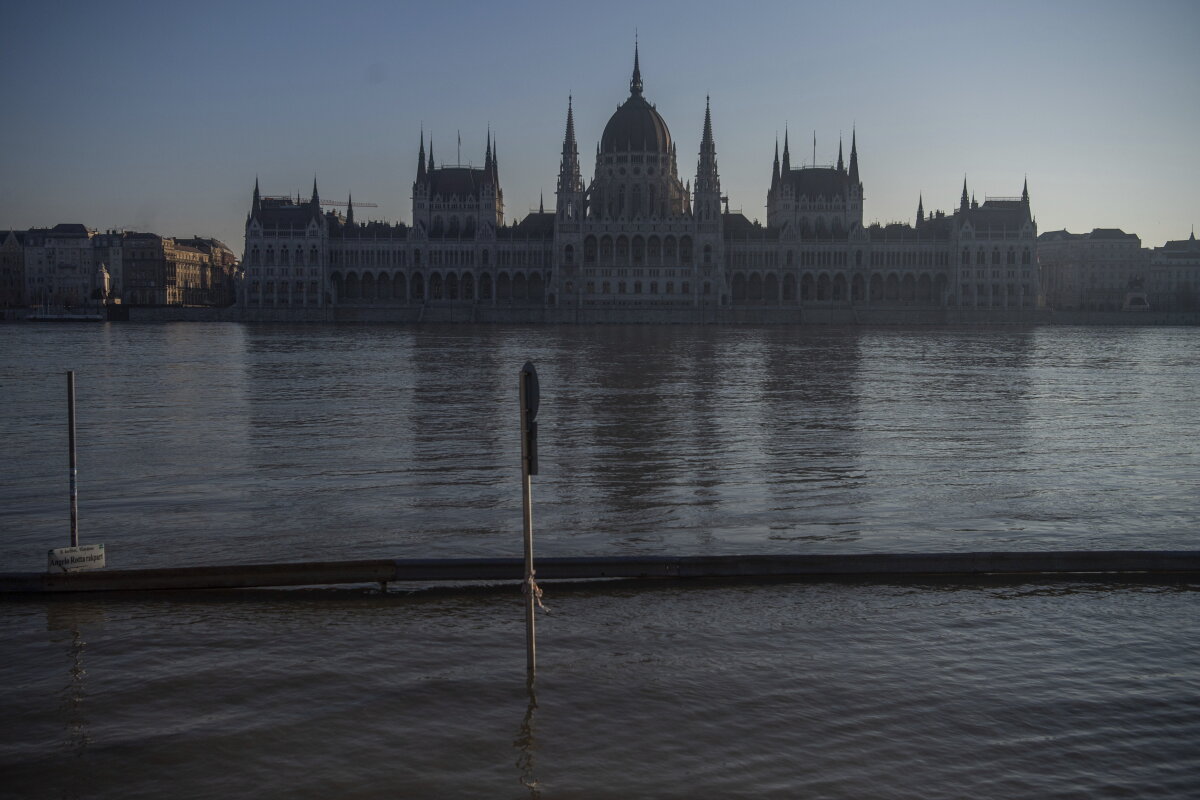 Zaplavená maďarská metropola Budapešť