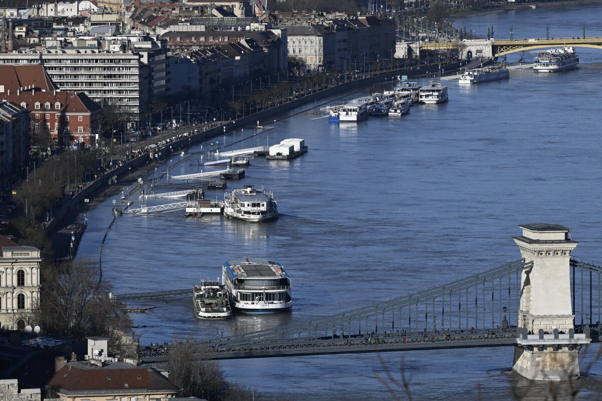 Zaplavená maďarská metropola Budapešť