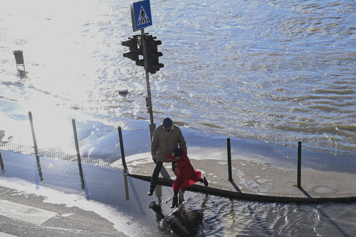 Zaplavená maďarská metropola Budapešť
