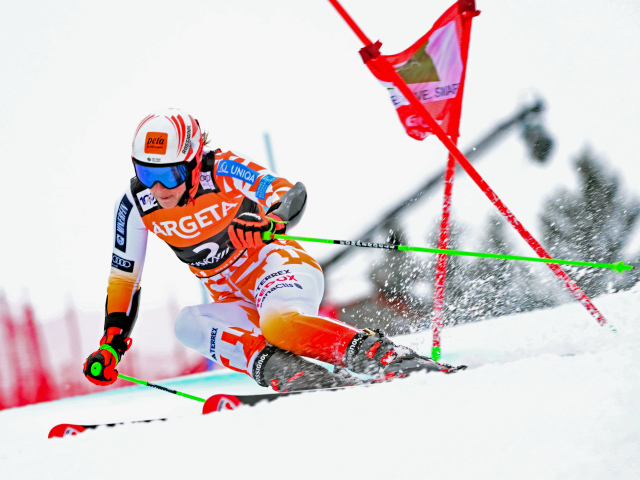 Slovinsko Alpské Lyžovanie Ženy obrovský slalom 1. kolo