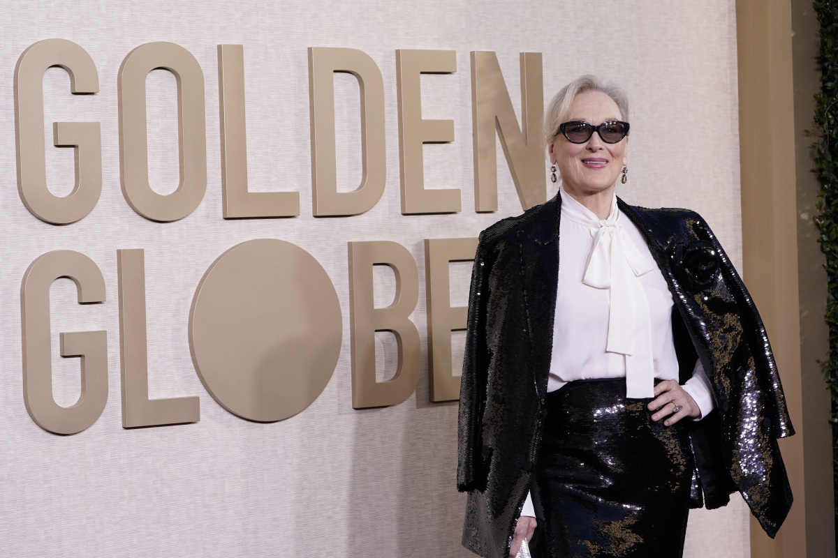 Meryl Streep na vyhlásení 81. ročníka Zlatých glóbusov