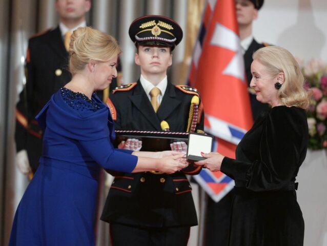 Eva Pavlíková, SR Bratislava prezidentka osobnosti vyznamenania udeľovanie BAX