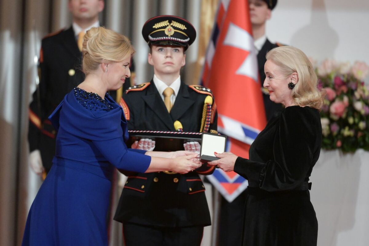 Eva Pavlíková, SR Bratislava prezidentka osobnosti vyznamenania udeľovanie BAX