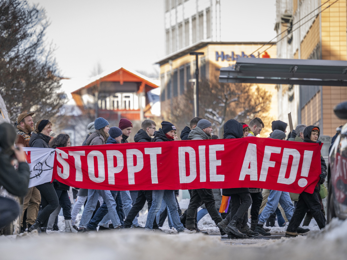 Extrémizmus / AfD / Protest / Demoštrácia /