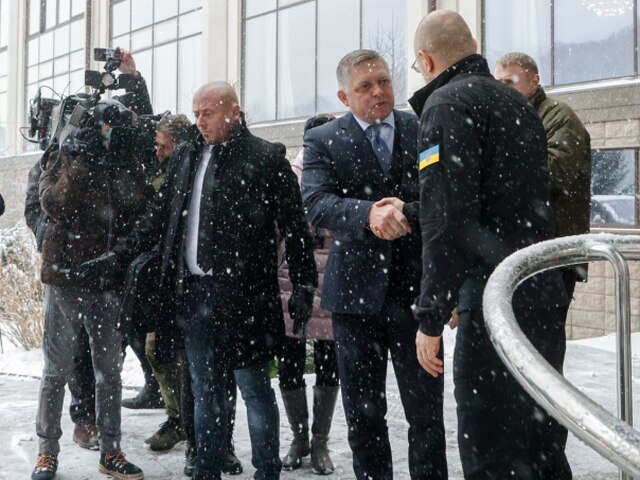 Ukrajina Užhorod Robert Fico Denys Šmyhaľ