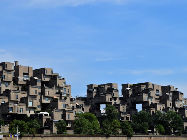 habitat 67, montreal, Kanada, brutalizus, betón, bytovka, dom,