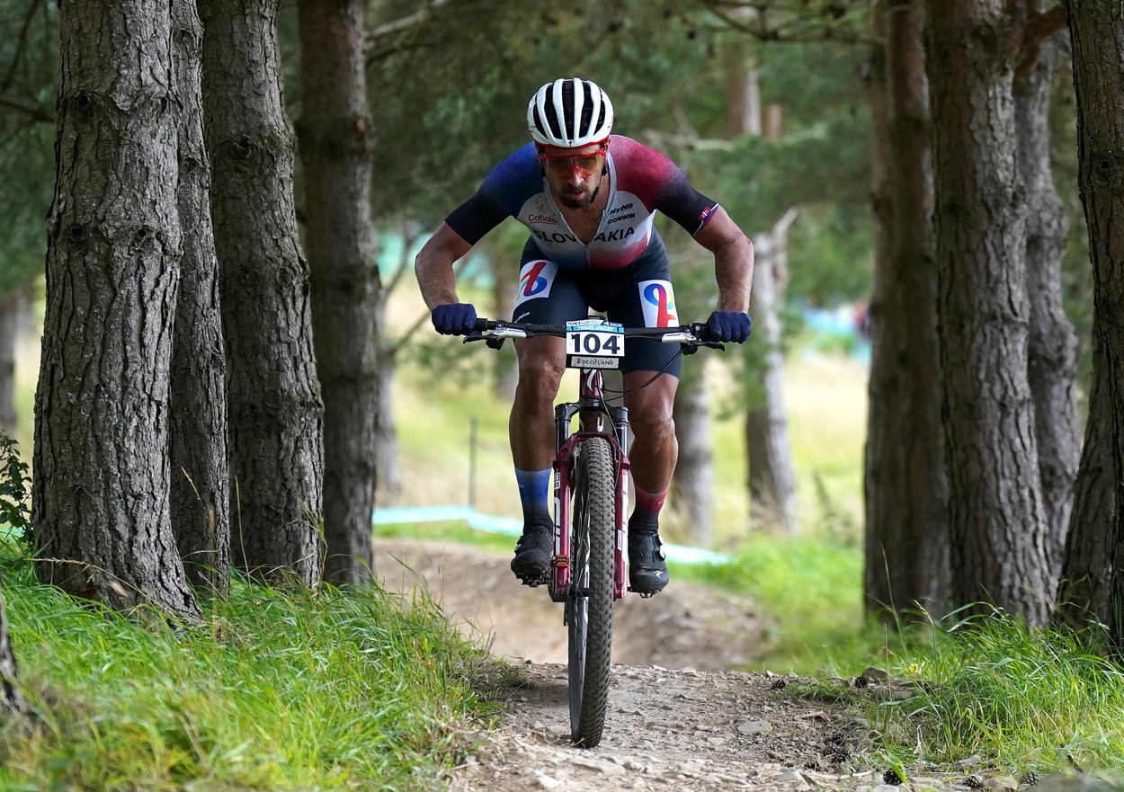 Peter Sagan na horskom bicykli.