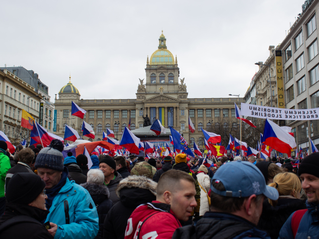 ČR Praha Protest Protivládny