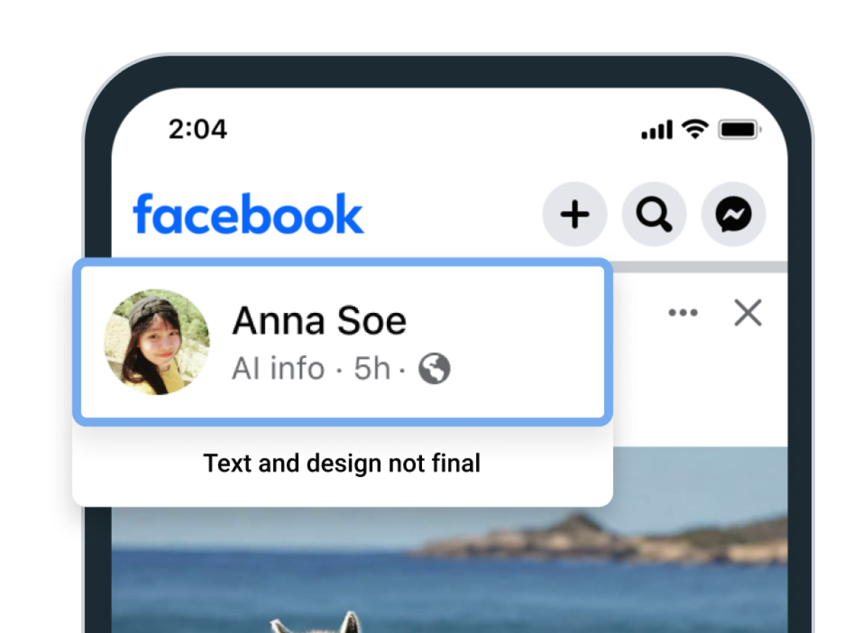 Facebook, označovanie AI