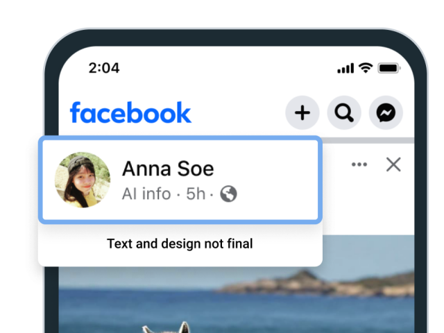 Facebook, označovanie AI