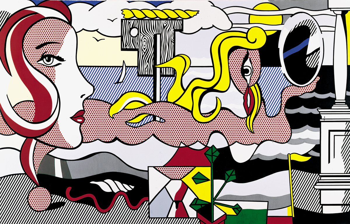 Roy Lichtenstein, Postavy v krajine, 1977