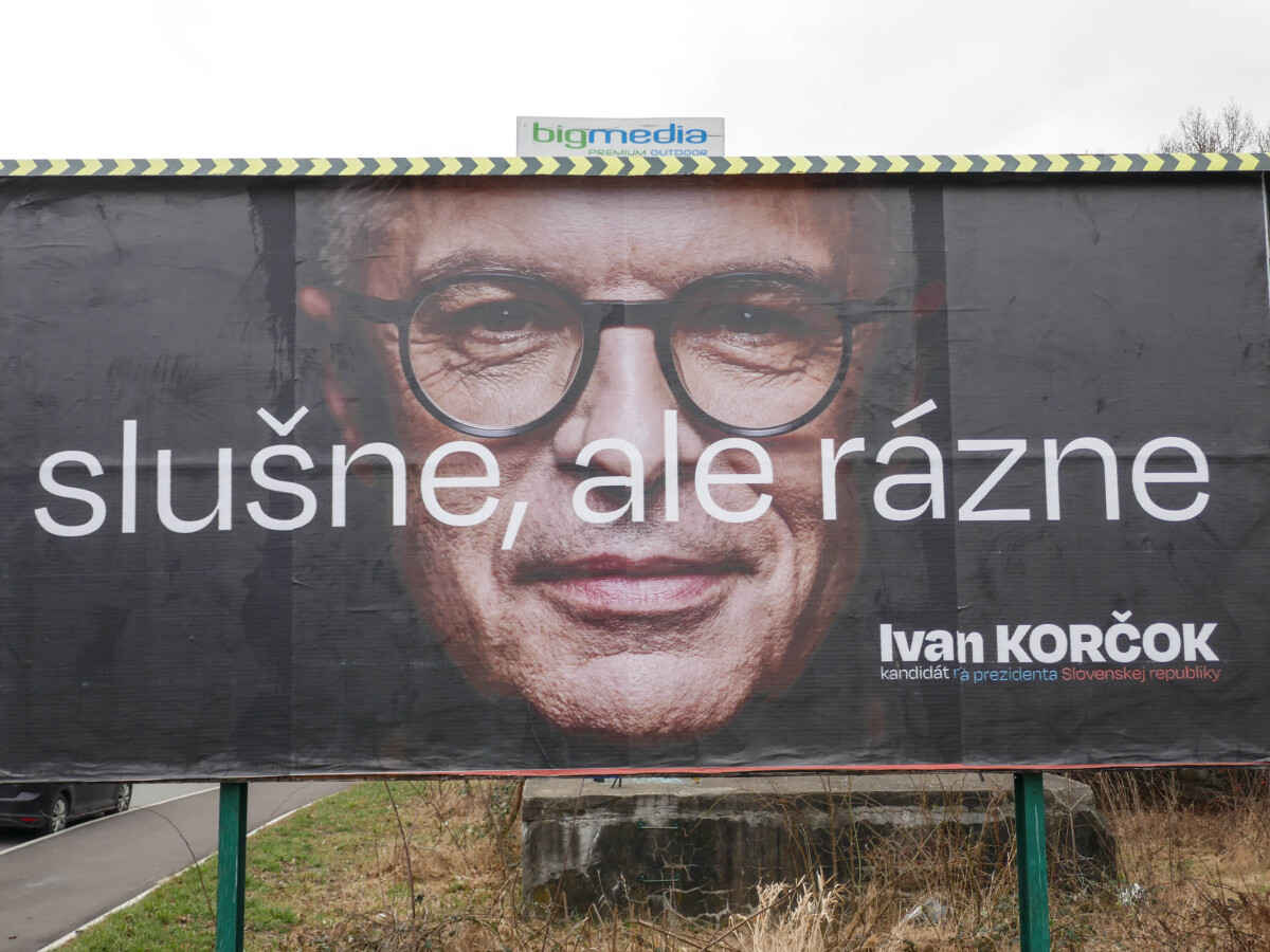 prezidentské voľby 2024, bilbord, billboard, Ivan Korčok