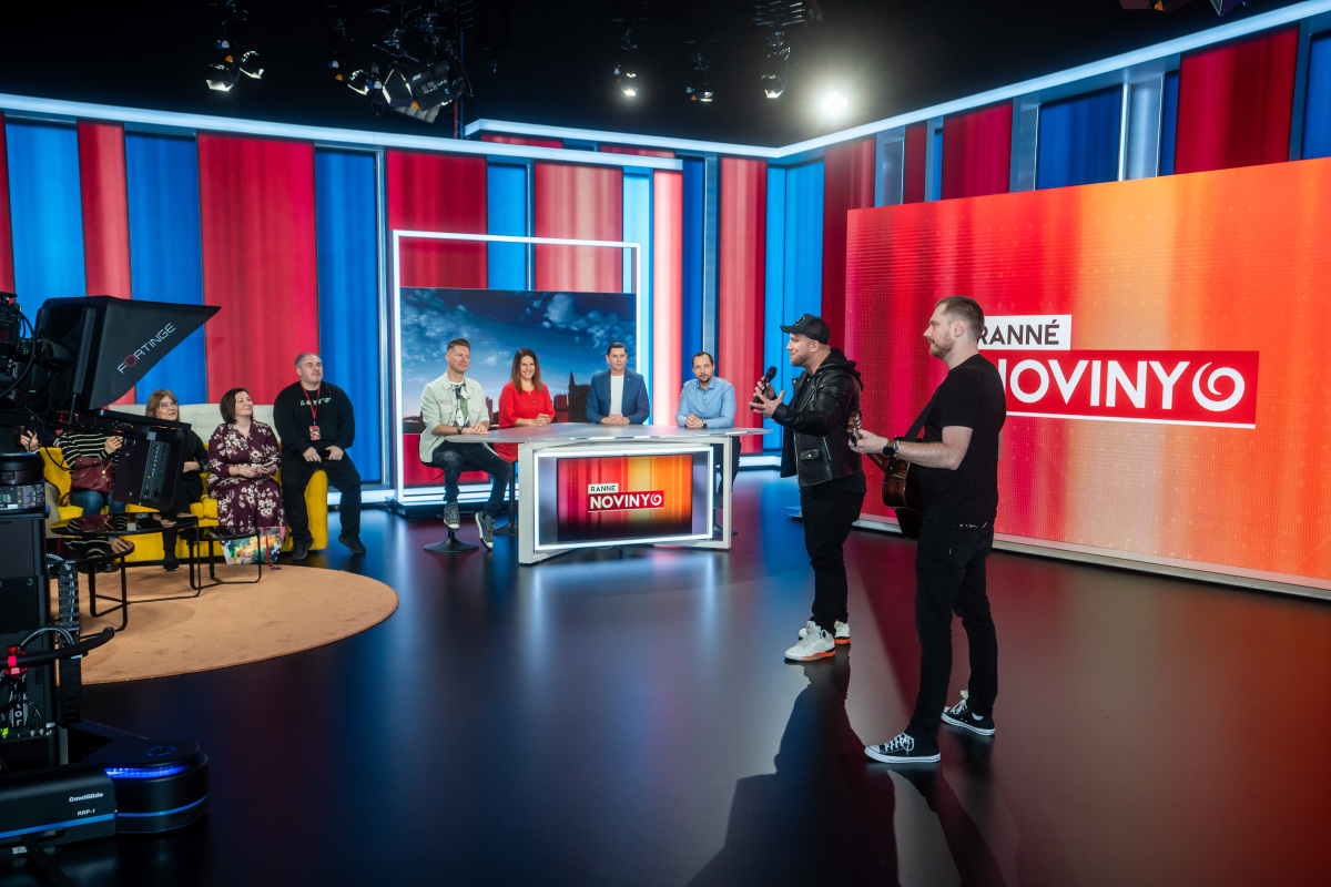 nové štúdio TV JOJ, Adamec, Ranné noviny
