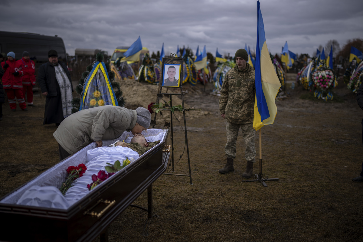 APTOPIX Russia Ukraine War pohreb sestra anna