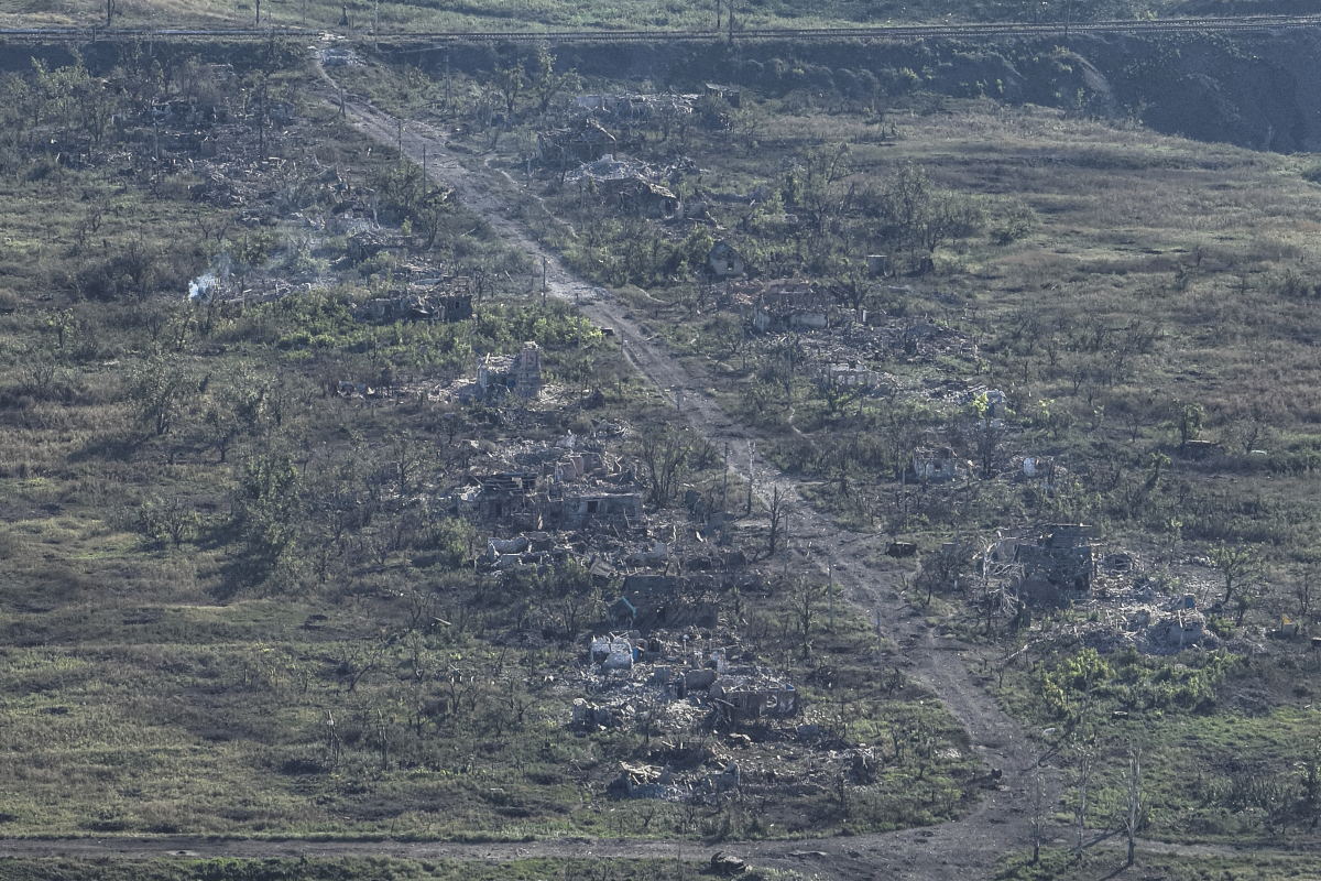 Russia Ukraine War Andrijivka pohľad z drona