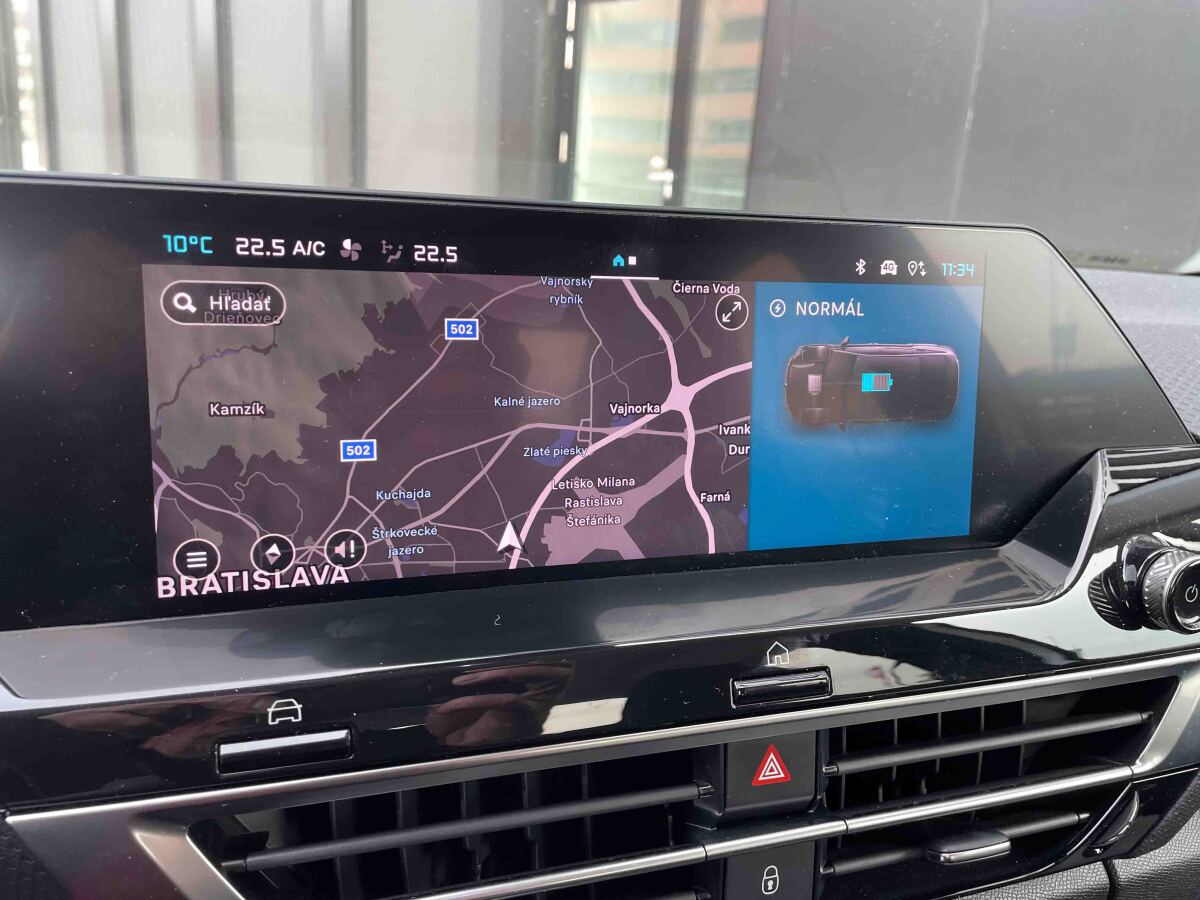 Citroen e-C4X - test spotreby zimy 2024