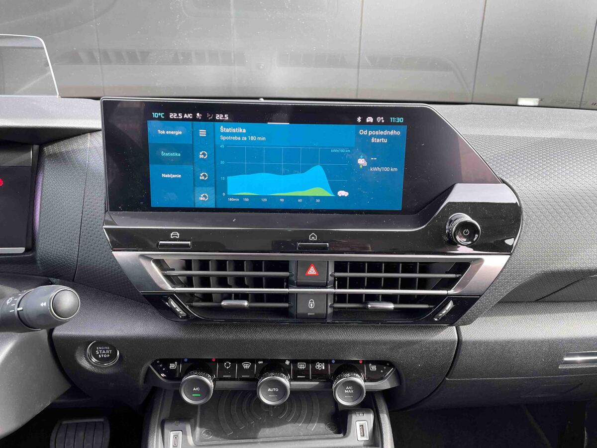 Citroen e-C4X - test spotreby zimy 2024