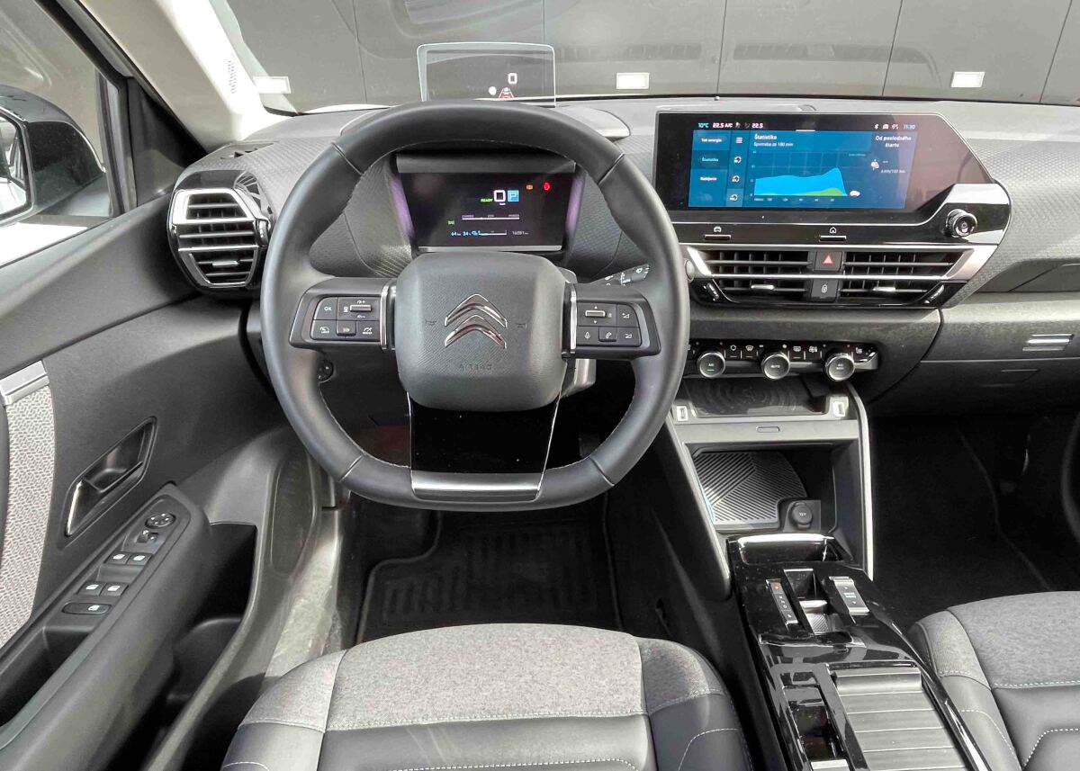 Citroen e-C4X - test spotreby zimy 2024