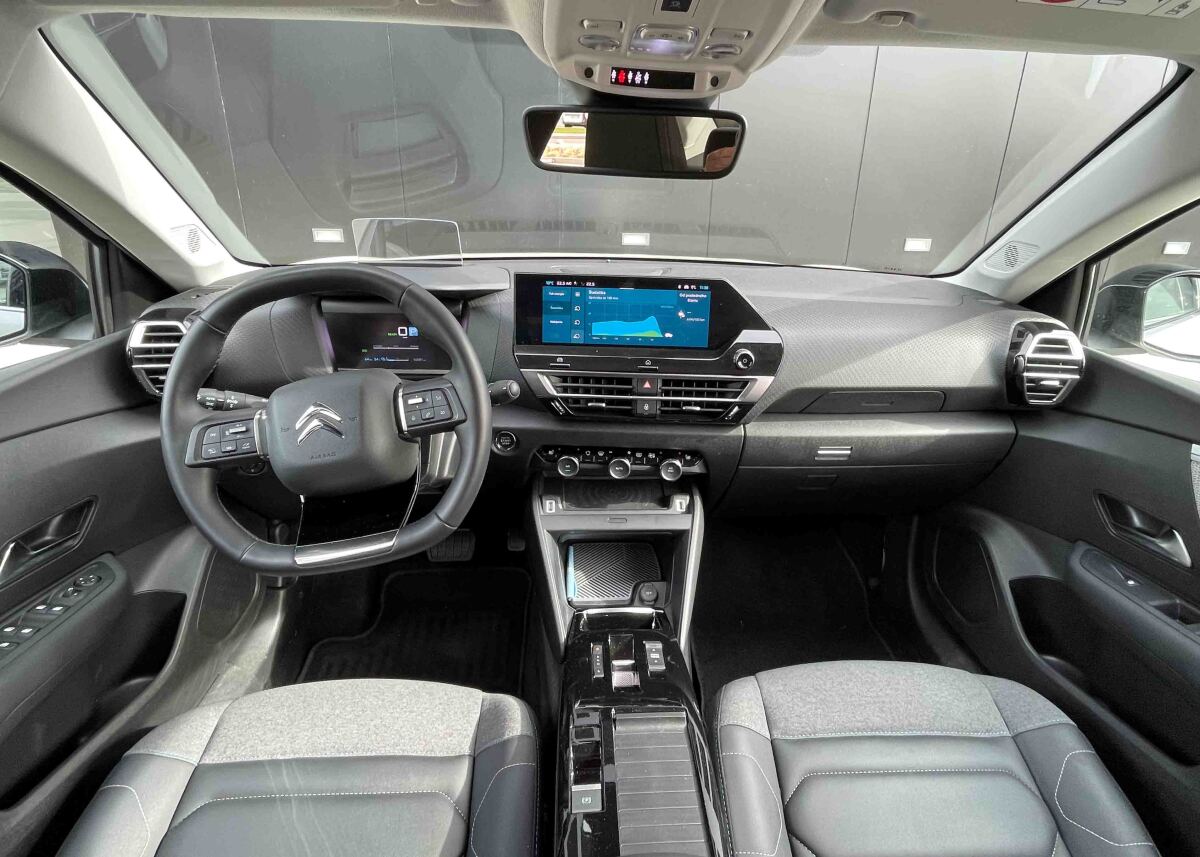 Citroen e-C4X - test spotreby zimy 2024