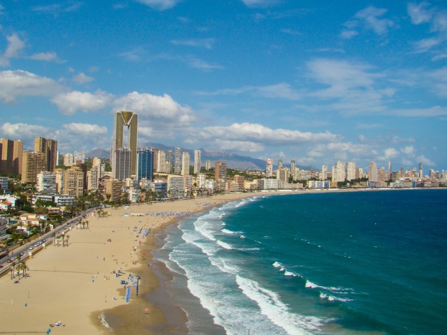 Benidorm, Španielsko, pláž, more, dovolenka,