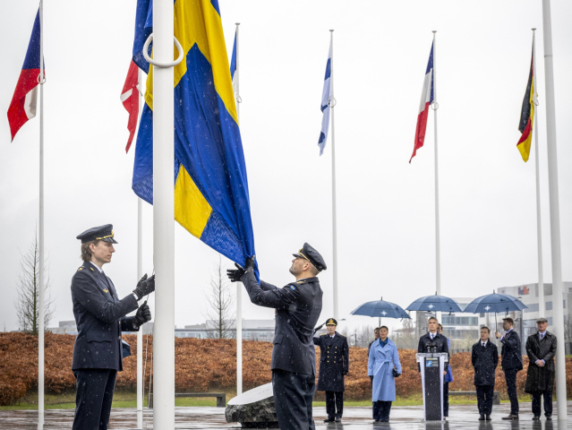 NATO Swden flag ceremony