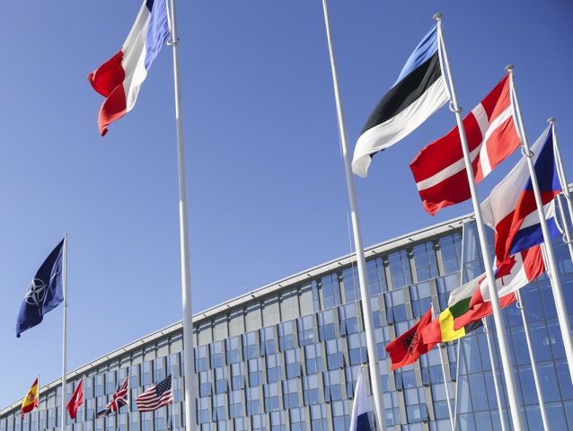 Belgicko NATO, zástavy, aliancia, Brusel